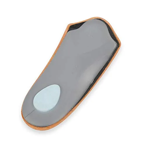 3/4 Cushioned Orthotic Insoles with Metatarsal Pad, Leather Half Shoe Inserts 2.8cm Arch Support for Plantar Fasciitis, Pair (EU 41/42) EU 41/42