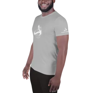 Athletic Apparatus Grey 2 White logo White stitch Men's Athletic T-shirt