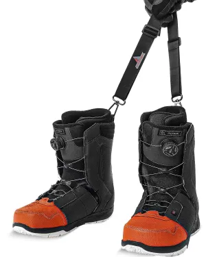 Athletrek Ski Boot & Snowboard Boot Carrier Straps | Adjustable Easy Carry Strap for Adult & Youth| Use Over Shoulder to Free up Hands | Perfect Ski Snow Winter Gear Accessory (Snowboard Boot Strap)