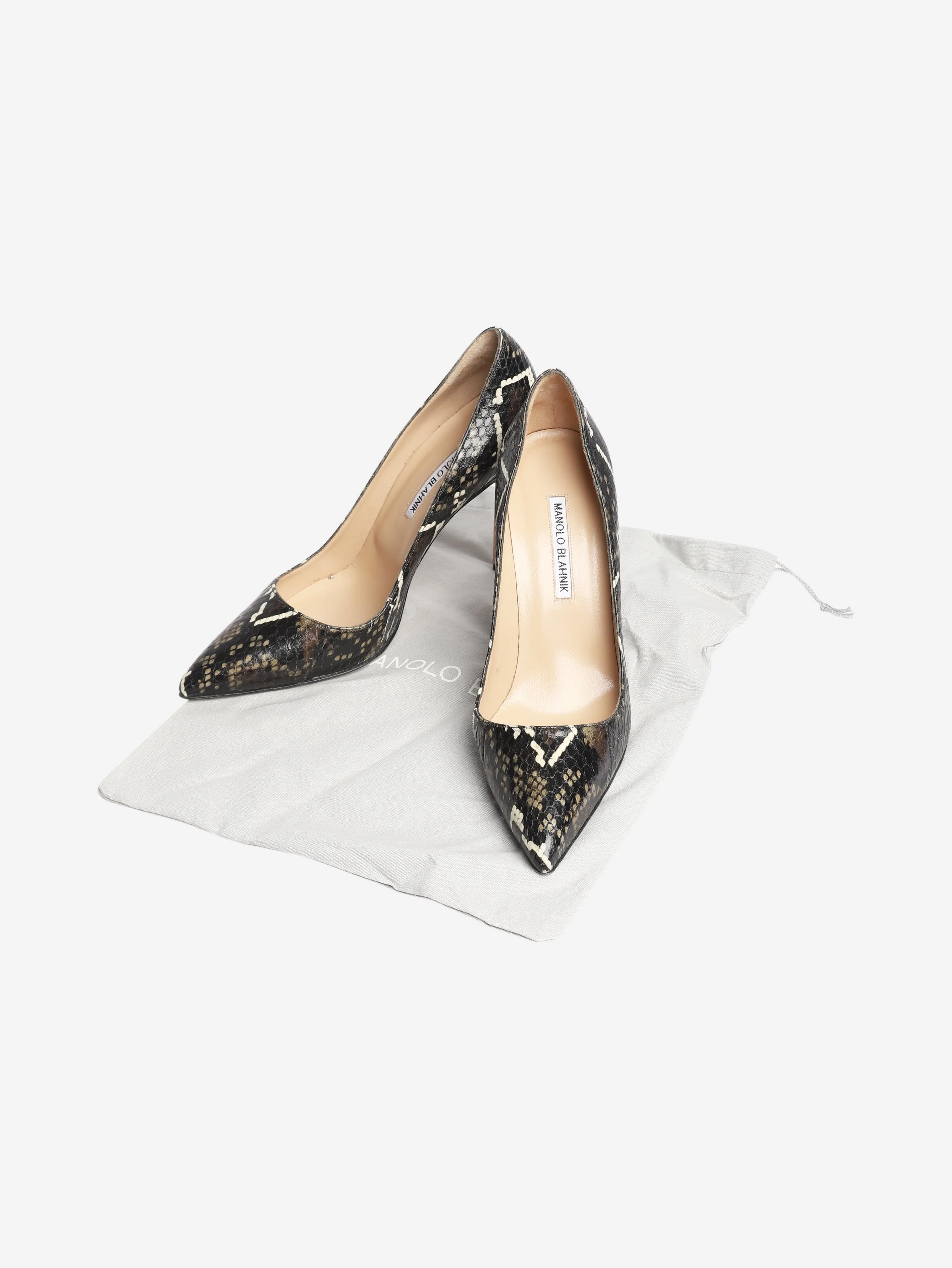 Black snakeskin pumps - size EU 39.5