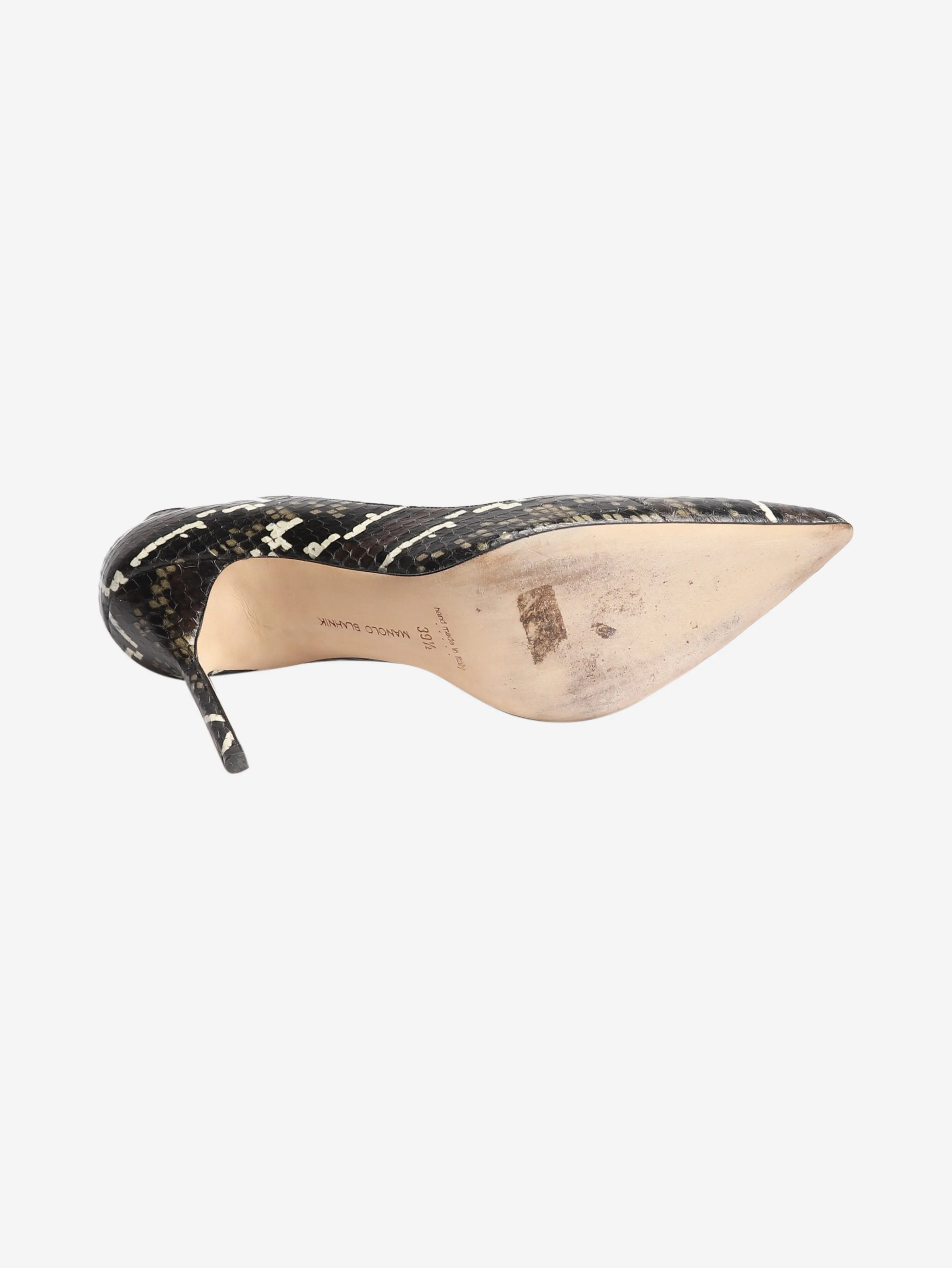 Black snakeskin pumps - size EU 39.5