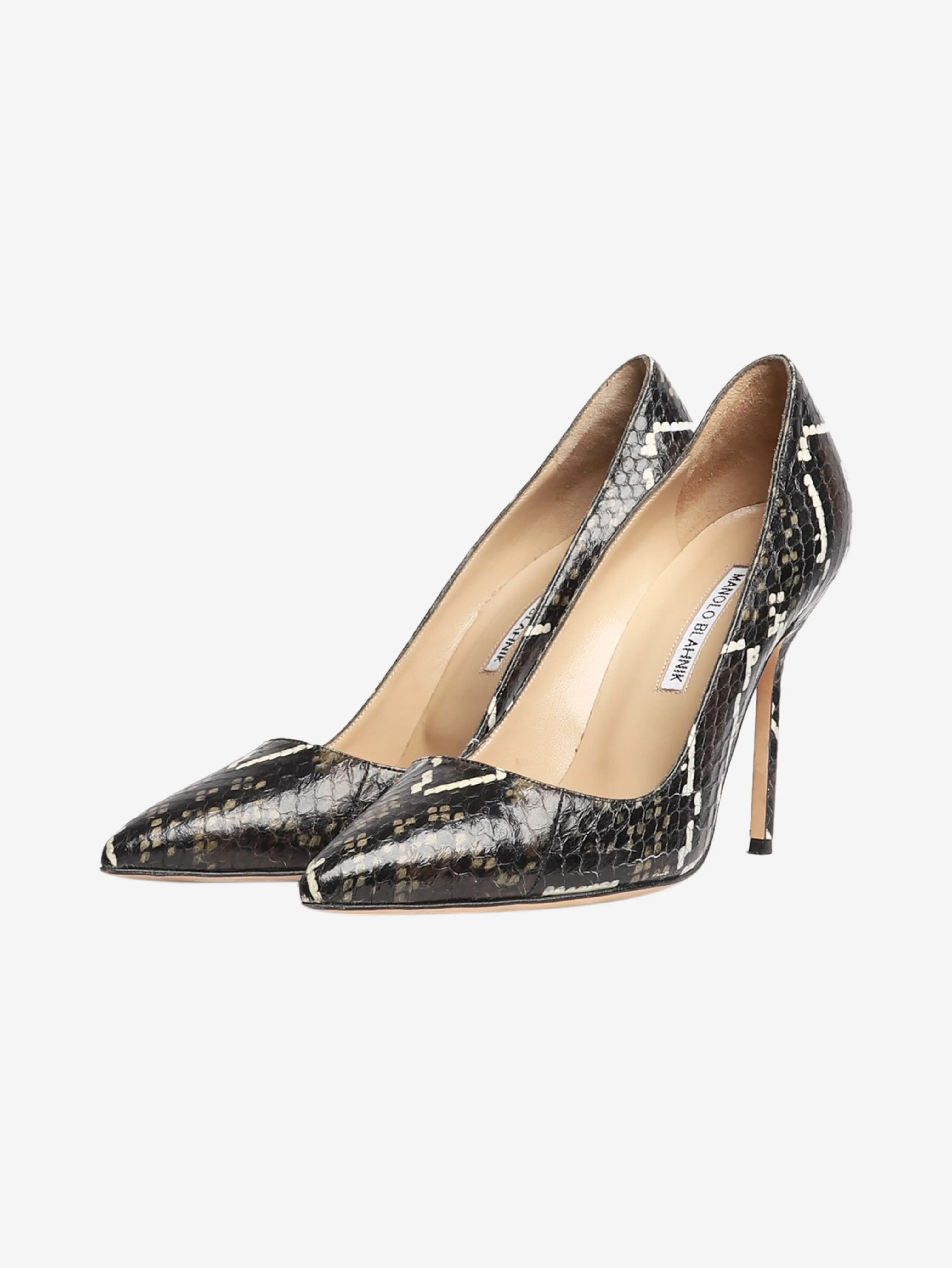 Black snakeskin pumps - size EU 39.5