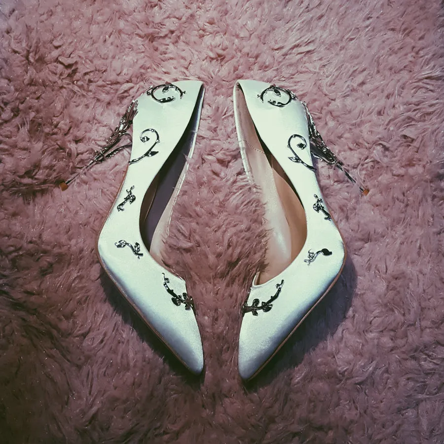Boussac Elegant Silk Women Pumps High Heels