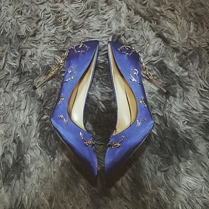 Boussac Elegant Silk Women Pumps High Heels