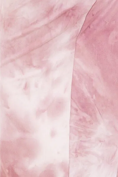 Buttery Soft Pink Tie-dye Printed Drawstring Yoga Pants