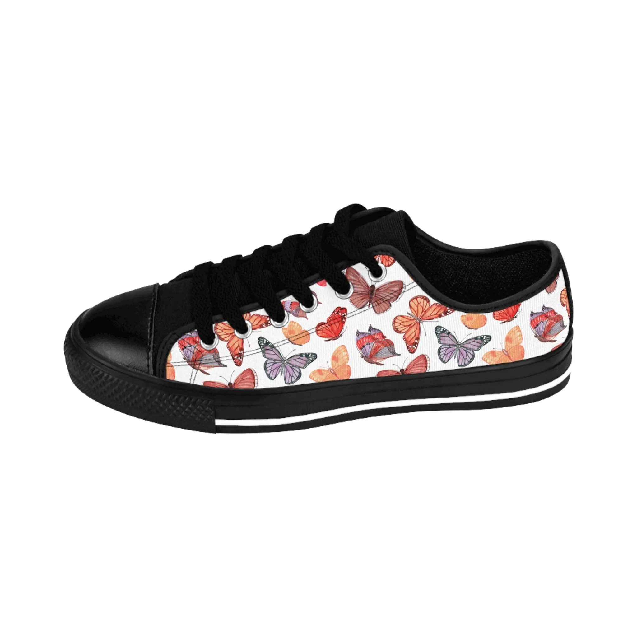 Colorful Watercolor Butterflies Women's Sneakers