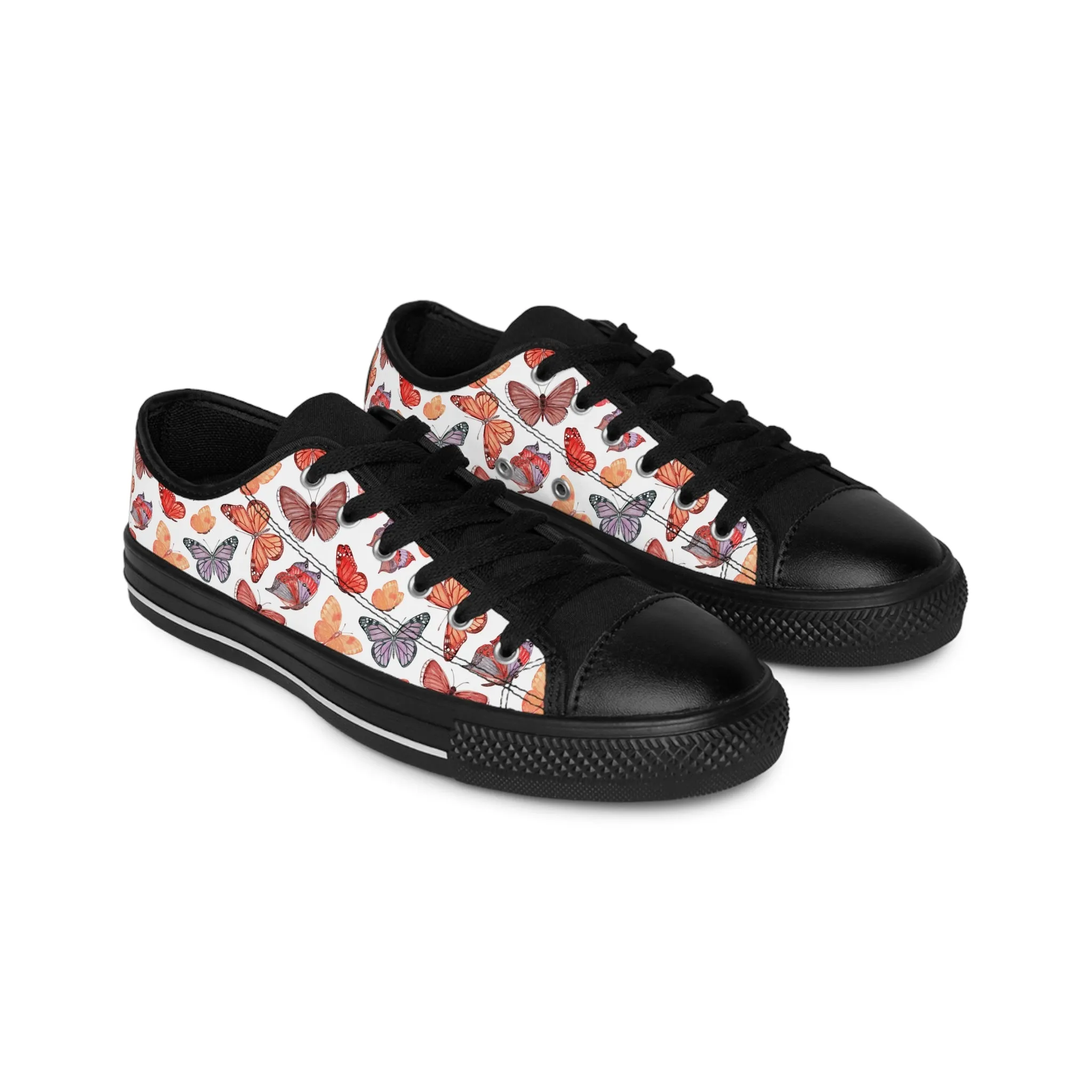 Colorful Watercolor Butterflies Women's Sneakers