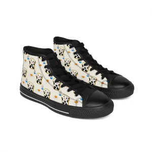 Cow Face Bread Milk Women's Classic Sneakers