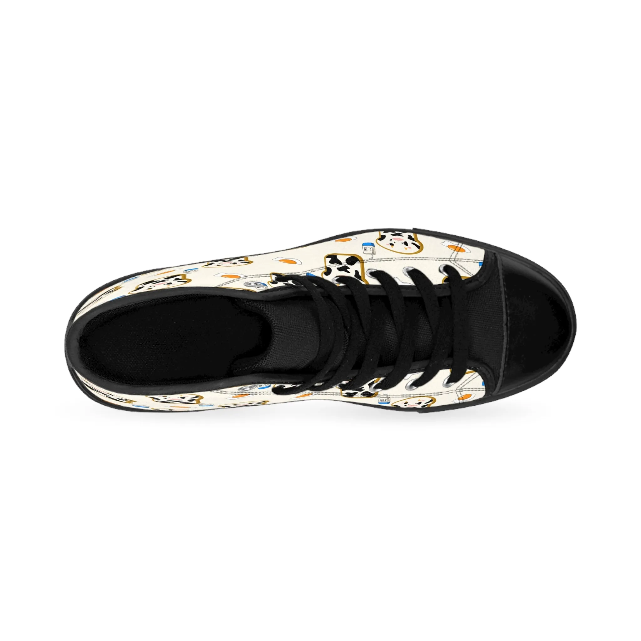 Cow Face Bread Milk Women's Classic Sneakers