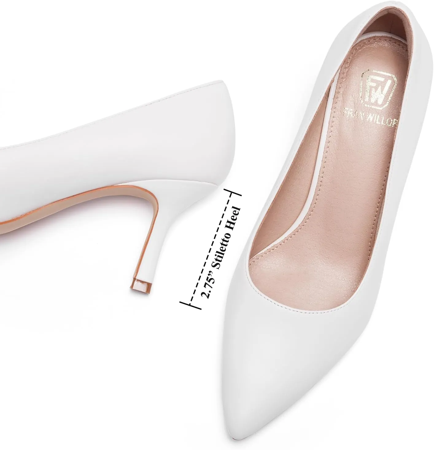 Kitten Heels Closed Toe Heels Women's Pumps Low Stiletto Pointed Toe Office Bridal Wedding Party Work Dress Pumps Shoes