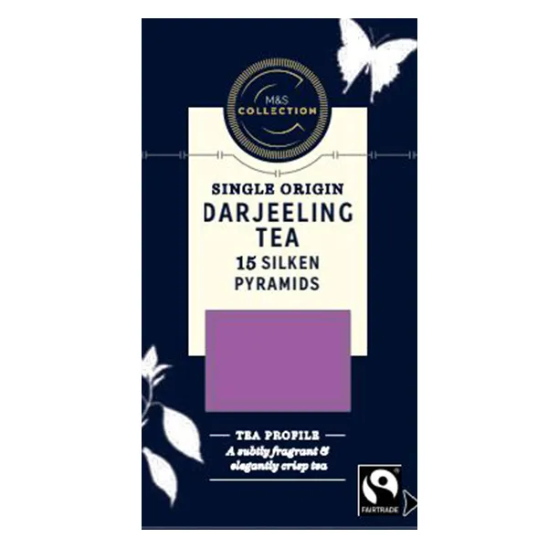 M&S Darjeeling Tea 15 Silken Pyramids 37.5g