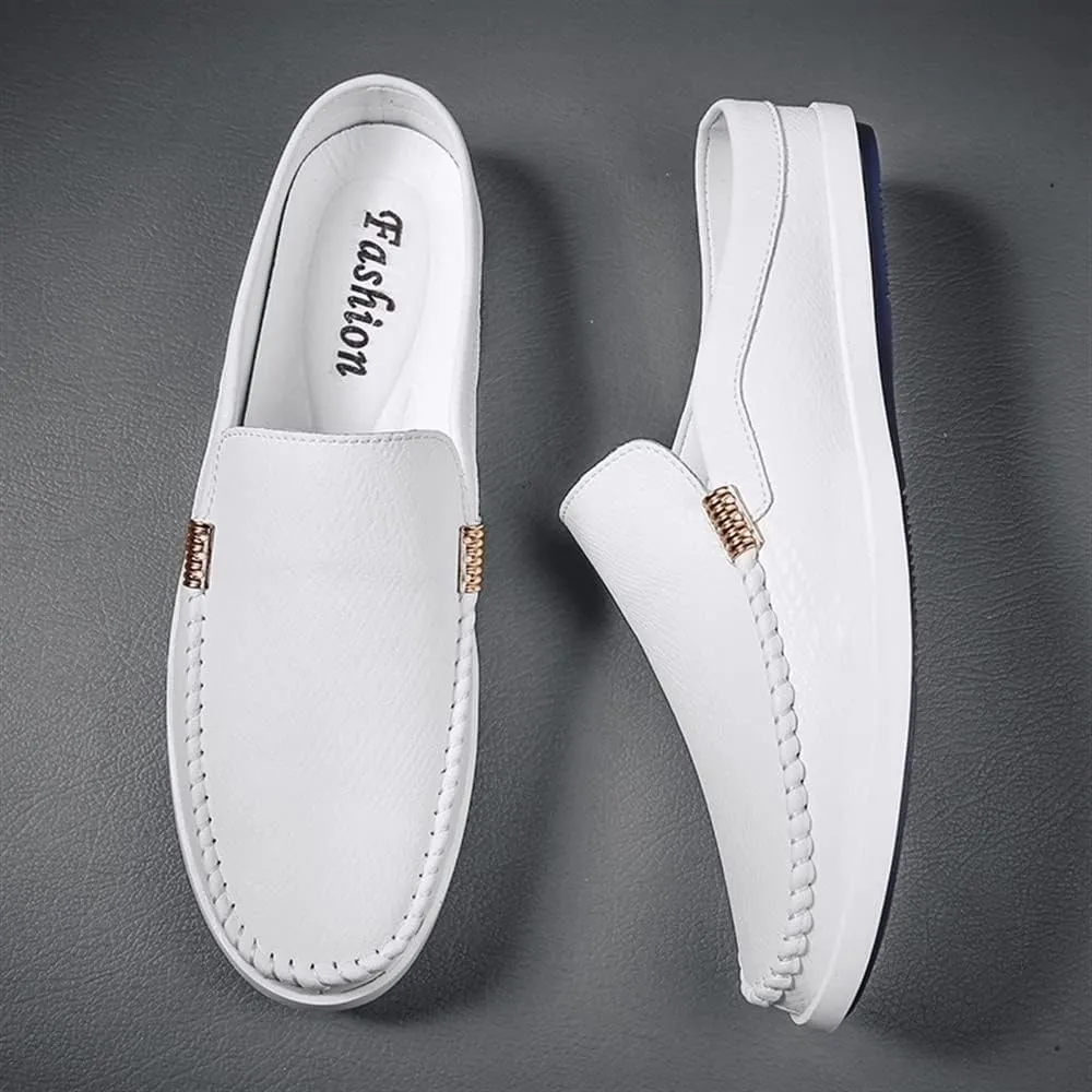 Men's Loafers Venetian Loafers Solid Colors Lightweight Vegan Leather Slip Resistant Lightweight Flat Heel Fashion Slip-ons