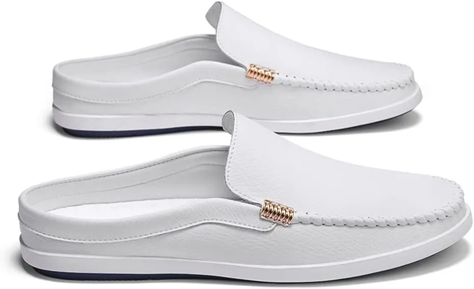 Men's Loafers Venetian Loafers Solid Colors Lightweight Vegan Leather Slip Resistant Lightweight Flat Heel Fashion Slip-ons