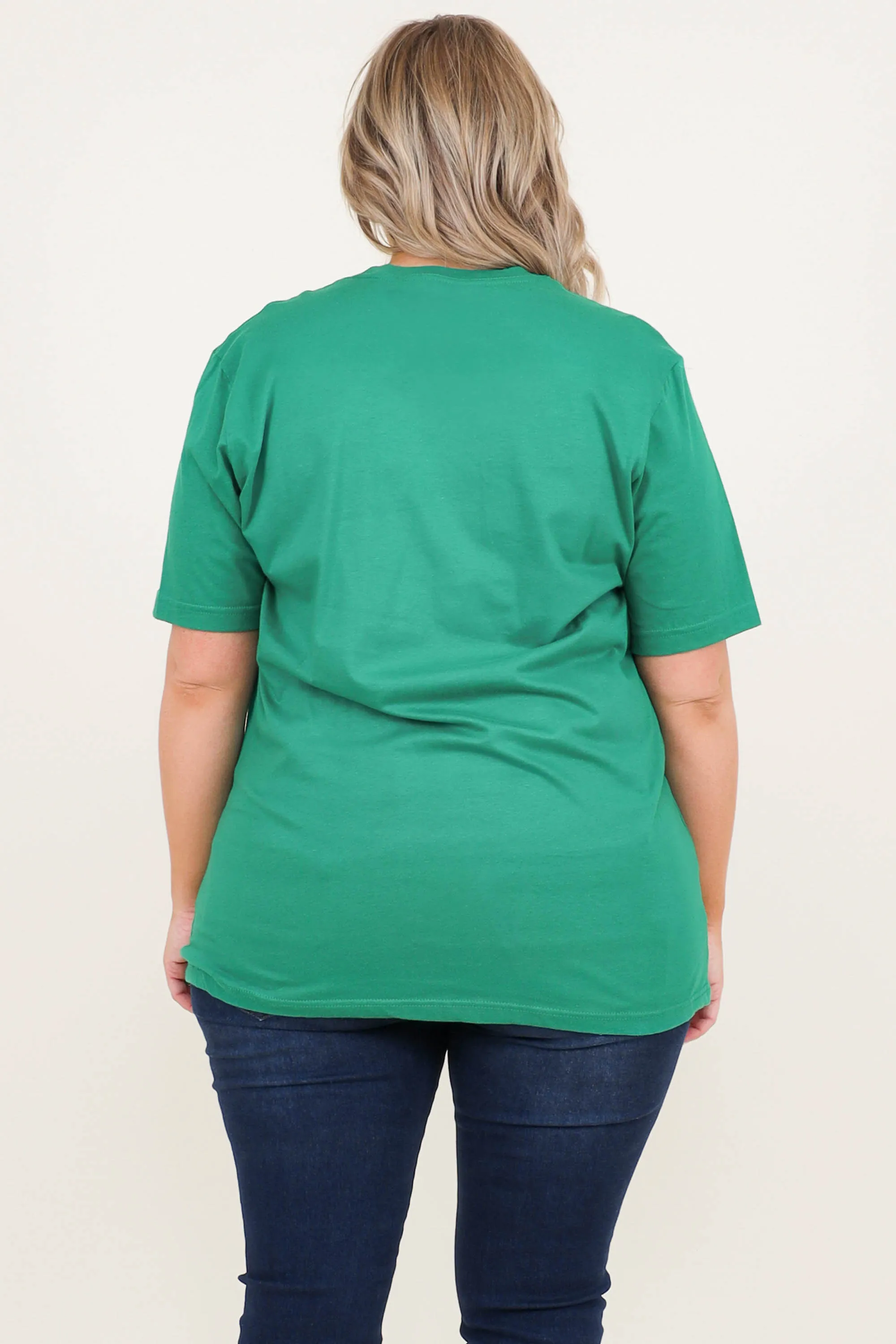 Rainbow Sunsets Tee, Kelly Green