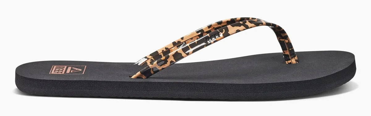 Reef Womens 'Bliss Nights' Flip Flops - Classic Leopard Print