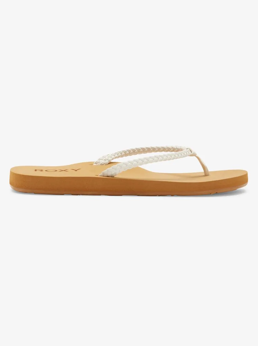 Roxy "Costas II" Women's Flip-Flops - White