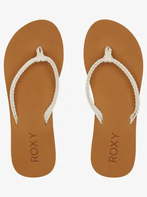 Roxy "Costas II" Women's Flip-Flops - White