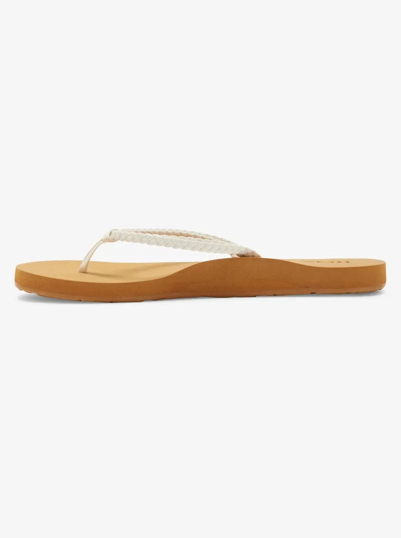 Roxy "Costas II" Women's Flip-Flops - White
