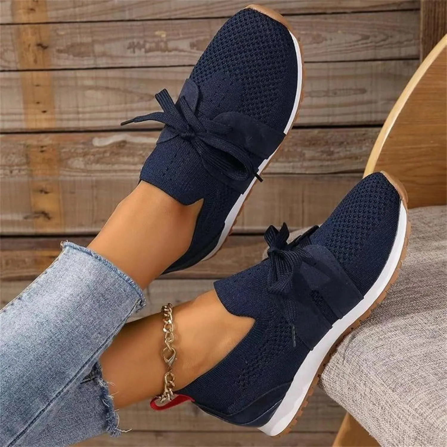 Slip On Sneakers Women Arch Support Walking Shoes Comfort Light Weight Mesh Casual Athletic Gym Tennis Running Shoes