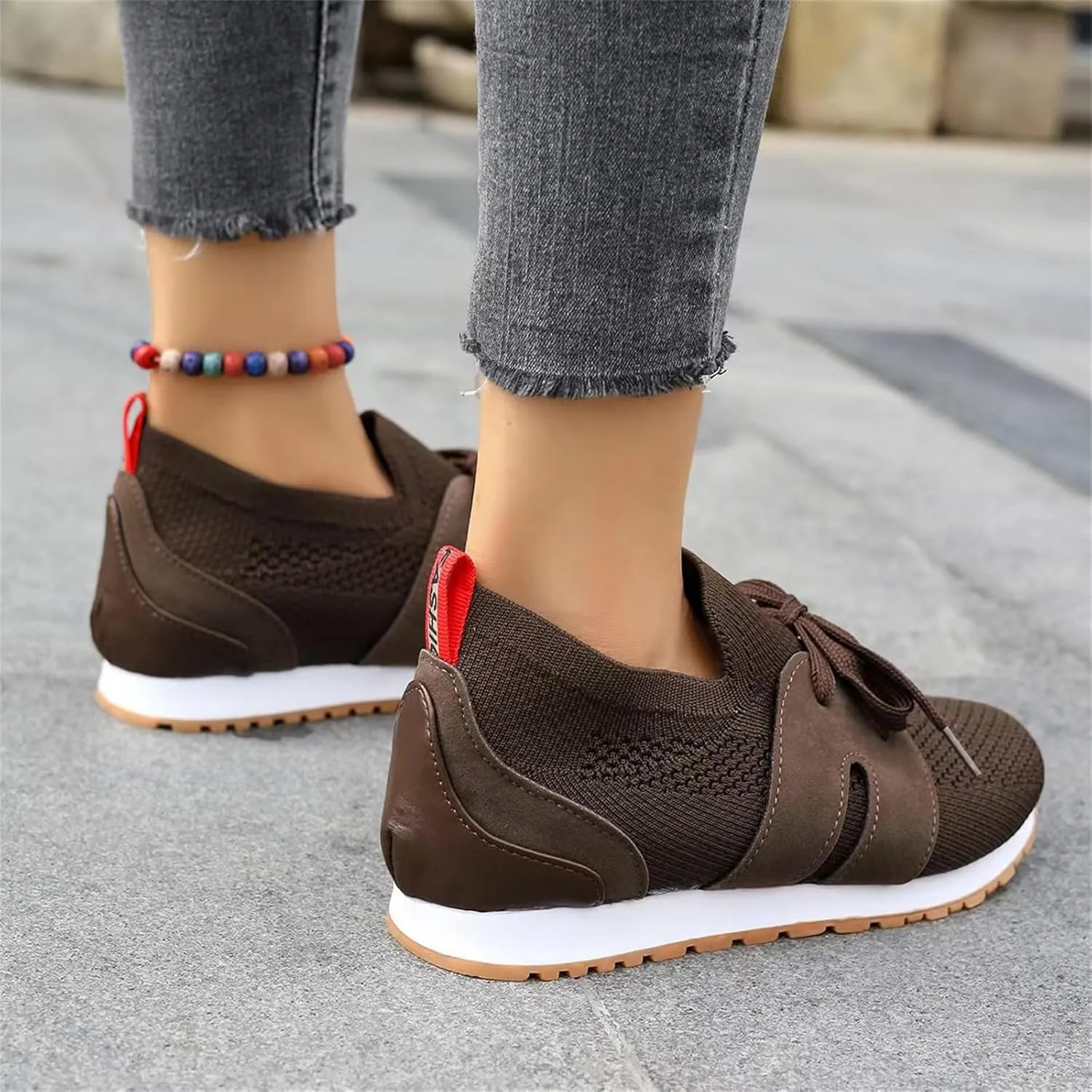 Slip On Sneakers Women Arch Support Walking Shoes Comfort Light Weight Mesh Casual Athletic Gym Tennis Running Shoes
