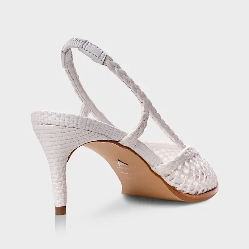 White Slingback Heels