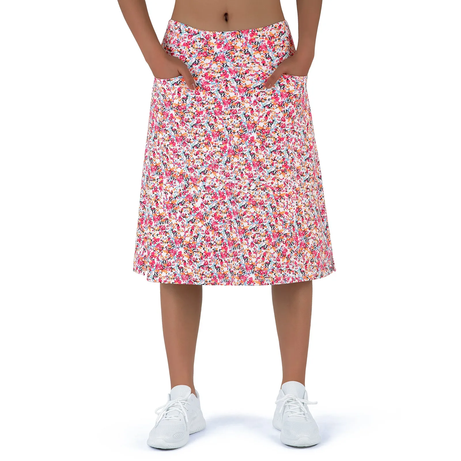 Women's Skorts Skirts 25" Knee Length Sports Casual Skirts Modest with shorts Tennis Golf Pickleball