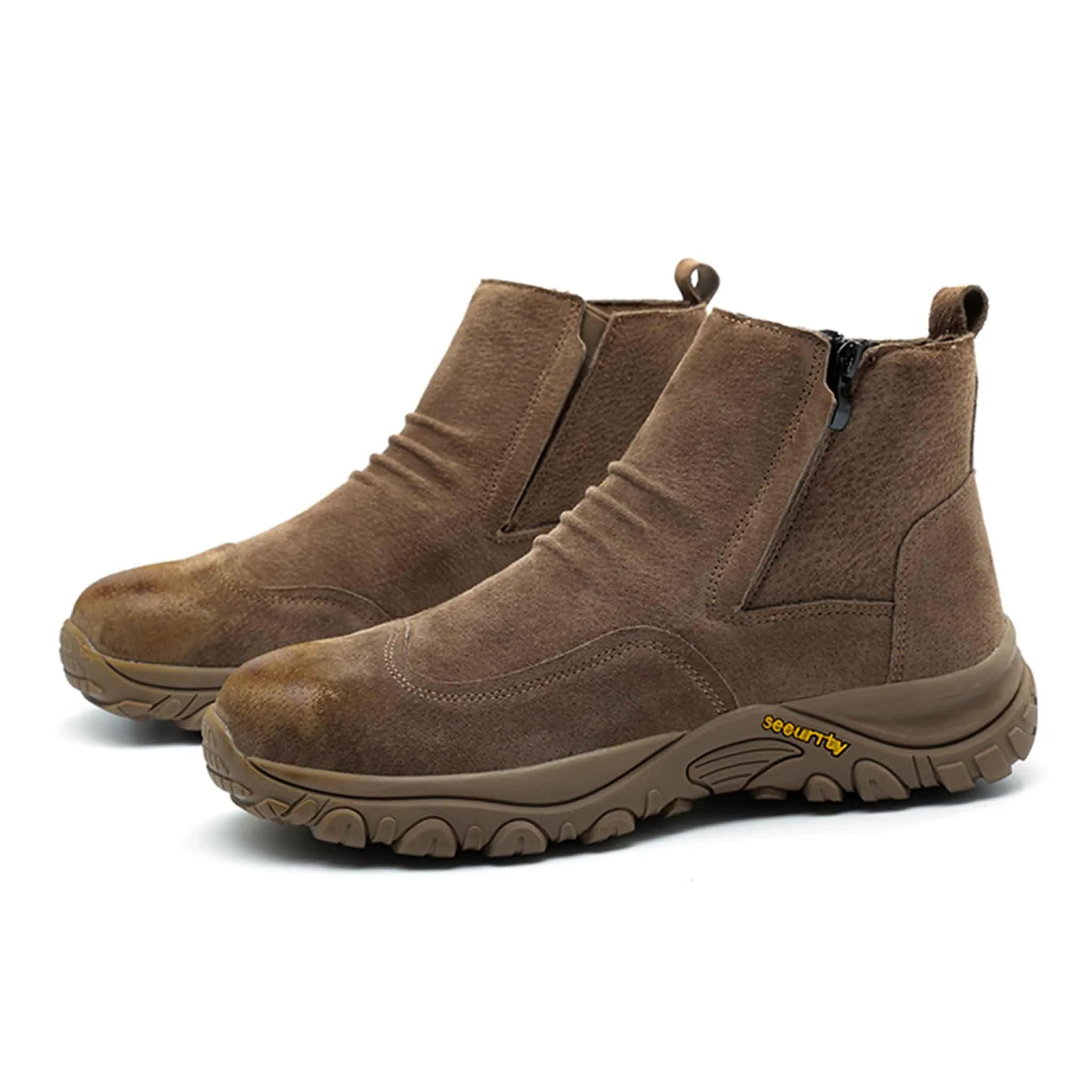 Women's Steel Toe Chelsea Boots - Side Zip | B258