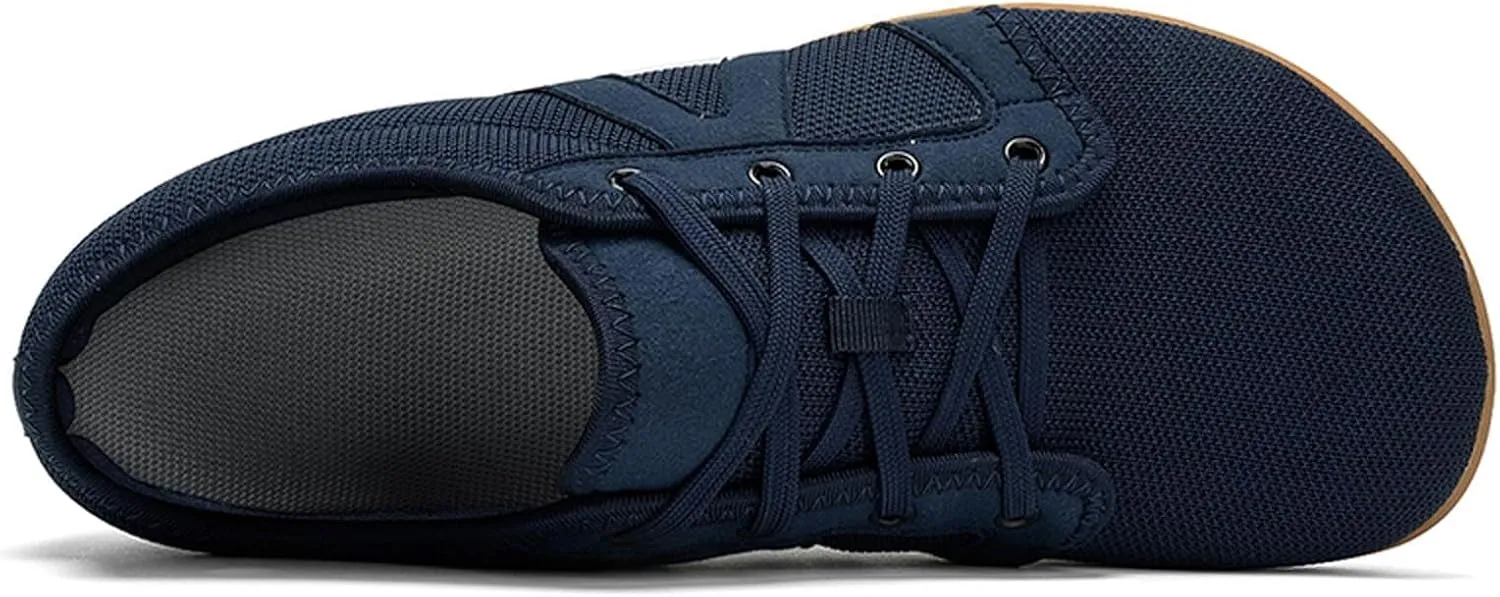 YUKTOPA Unisex Wide Toe Box Barefoot Shoes Men's Womens Zero Drop Minimalist Shoes Outdoor Trail Walking Shoes Athletic Trail Running Trainers Casual Sneakers